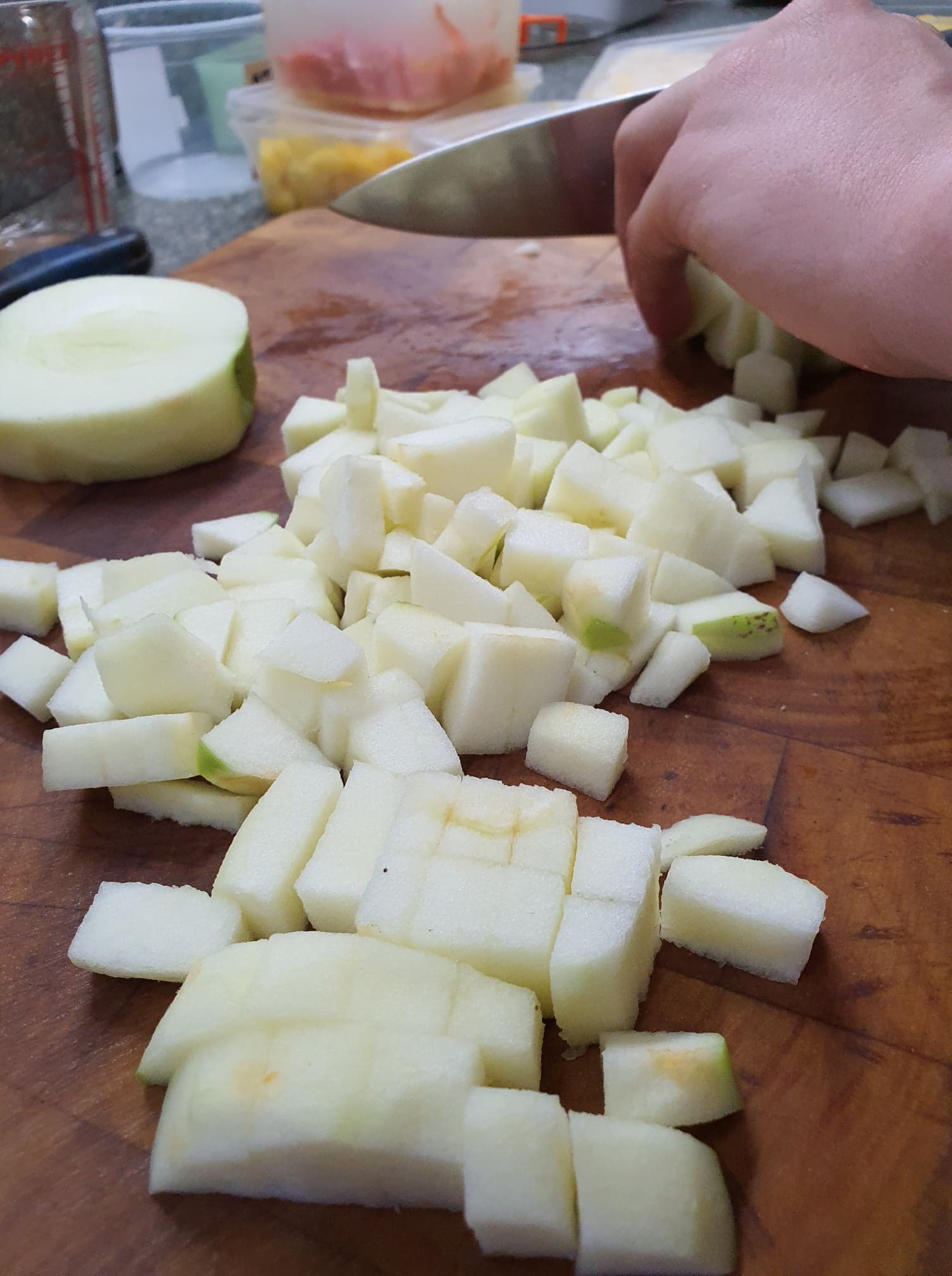 chopped apples